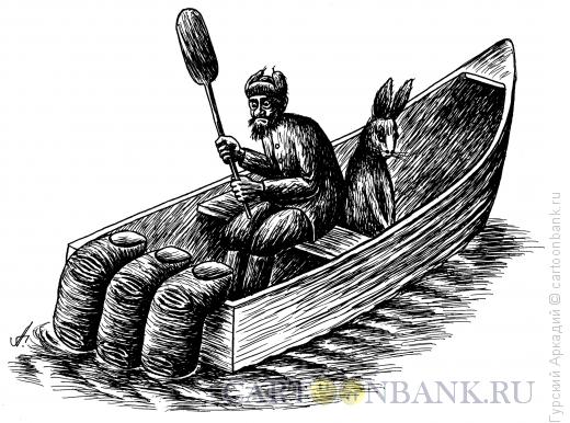 Карикатура: дед мазай и пальцы, Гурский Аркадий