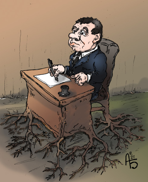Карикатура: Столоначальник, backdanov