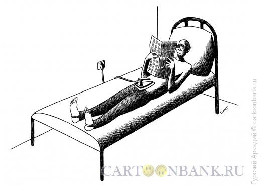 Карикатура: человек и утюг, Гурский Аркадий