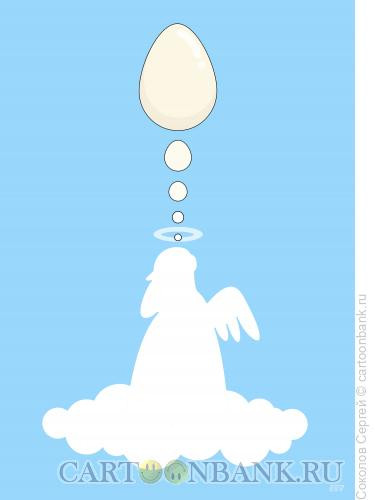 Карикатура: Рождение яйца, Соколов Сергей
