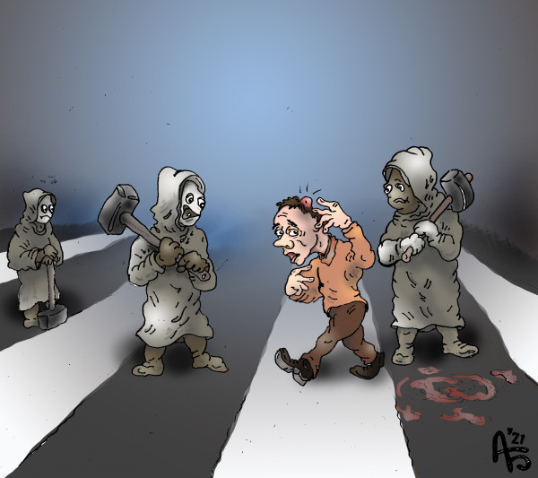 Карикатура: Переход ( Жизнь полосатая ), backdanov