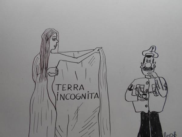 Карикатура: Женщина с покрывалом 67, Петров Александр