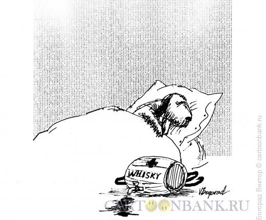 Карикатура: Пьяный спасатель, Богорад Виктор