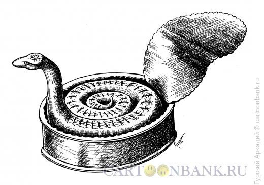 Карикатура: Змея в банке, Гурский Аркадий