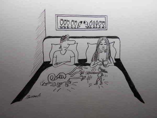 Карикатура: Муж и жена