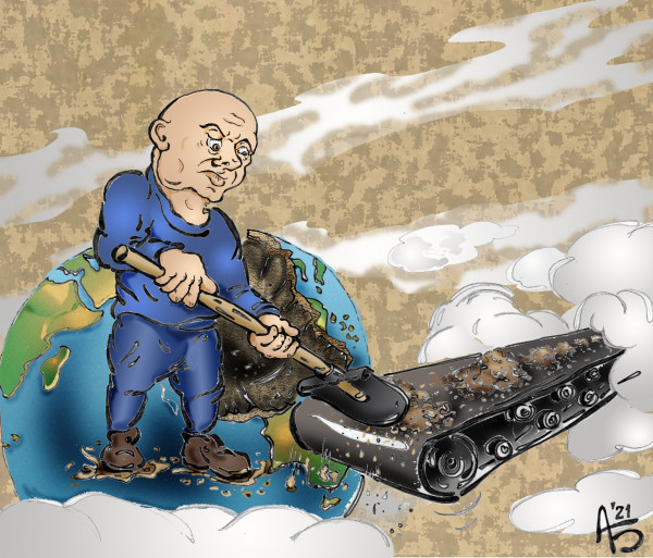 Карикатура: Землекоп, backdanov