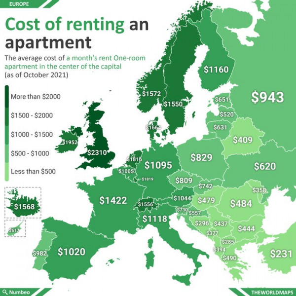 Мем: Средняя стоимость месячной аренды однокомнатной квартиры в столице, Брюттон