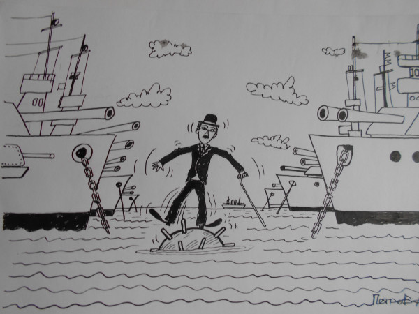 Карикатура: Чарли  Чаплин, Петров Александр