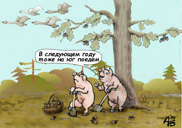 Карикатура: Путешественники, backdanov