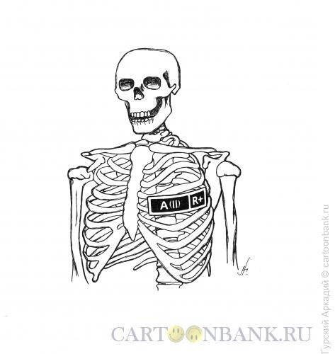 Карикатура: скелет, Гурский Аркадий