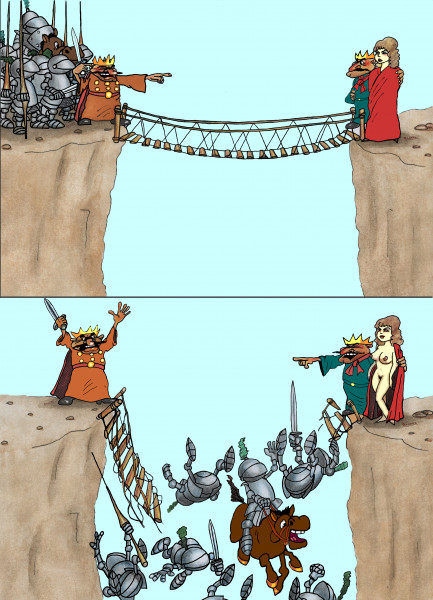 Карикатура: мост, Rkarra