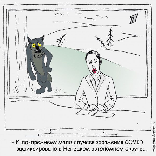 Карикатура: Хорошие новости, YURYMEDVEDEV