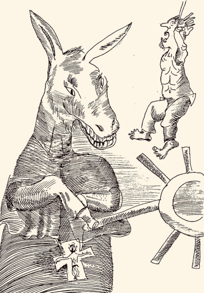 Карикатура: Буриданов осел:попытка не пытка, Hippolyte Sbodunoff