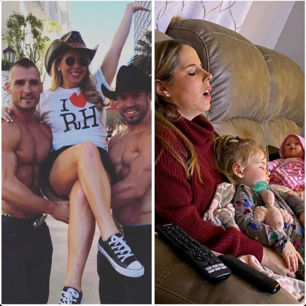 Мем: До и после рождения ребенка, Брюттон