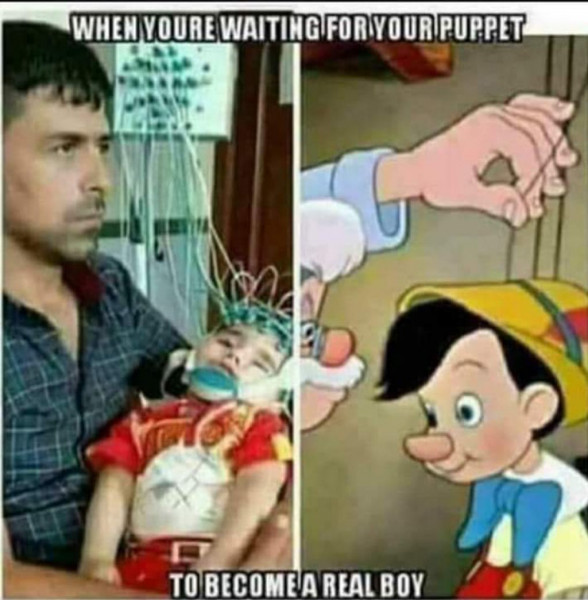 Мем: Когда ждёшь что твоя кукла станет настоящим мальчиком⁠⁠.