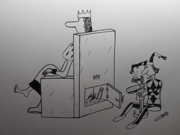 Карикатура: Король и шут