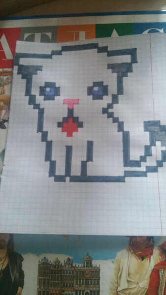 Мем: пиксельный кот, Цветок Василёк