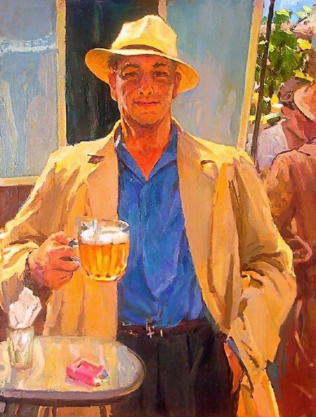 Мем: "Кружка пива", художник Владимир Петрович Любимов, 1970 г.
