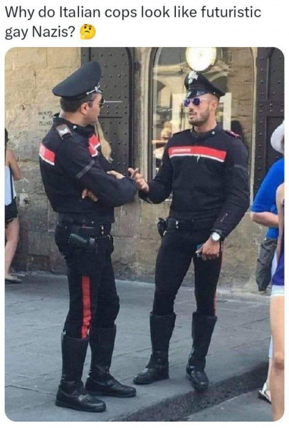 Мем: Почему итальянские копы выглядят как пидоры нацисты из будущего?, Максим Камерер