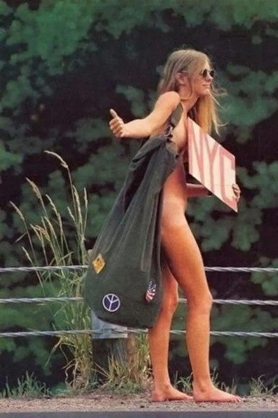 Мем: Девушка возвращается с фестиваля в Вудстоке 1969 год., Брюттон