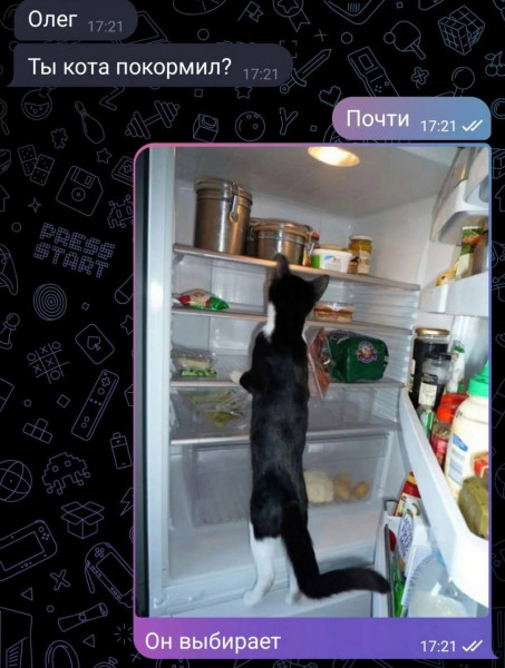 Мем: *Батя не хочет заводить кота* Также батя с котом., henh