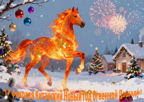 Мем: 17 февраля Китайский Новый Год Огненной Лошади