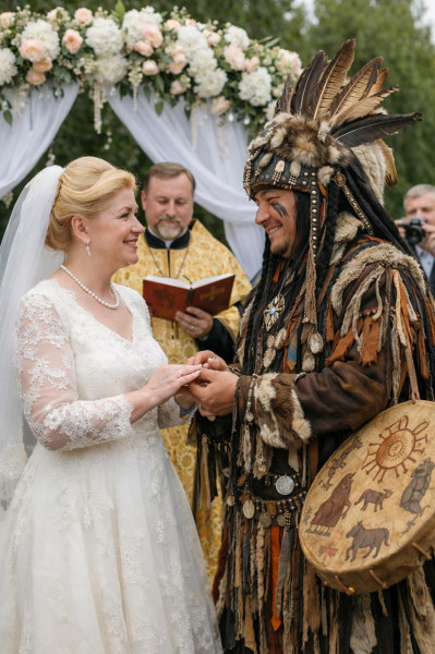 Мем: ИИ: свадьба Мизулиной и Шамана, Evg_msk Мем: ИИ: свадьба Мизулиной и Шамана, Evg_msk