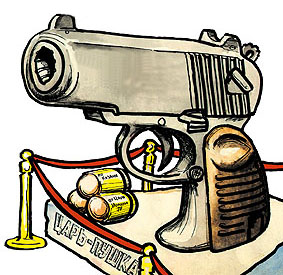 Карикатура: Царь-пушка, Глеб Андросов