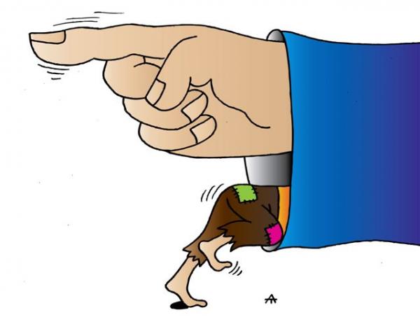Карикатура: Указательный палец, Алексей Талимонов