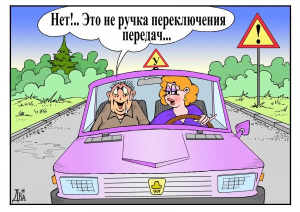 Карикатура: автошкола, виктор дидюкин