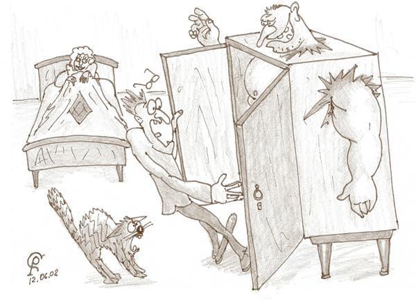 Карикатура: Шкафчик, Серебряков Роман