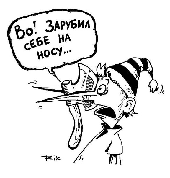 Карикатура: Зарубил на носу, Трофимов Дмитрий