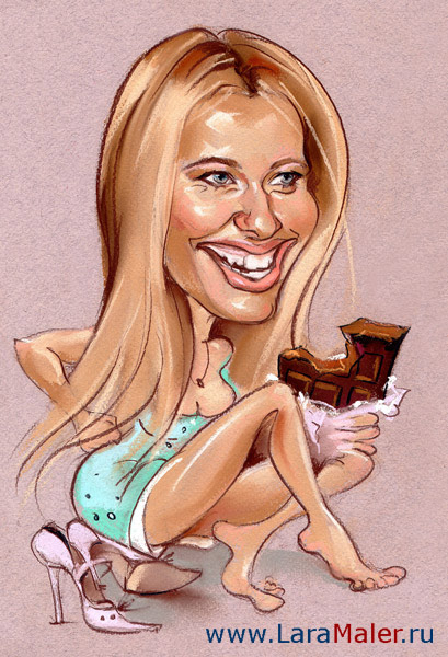 Карикатура: Блондинка в шоколаде, lara