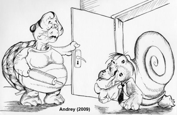 Карикатура: Нажрался, скотина!, Andrey Piskaryov